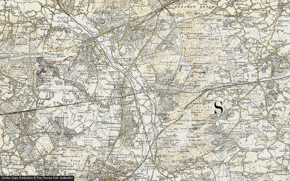 Old Map of Frimley Green, 1897-1909 in 1897-1909