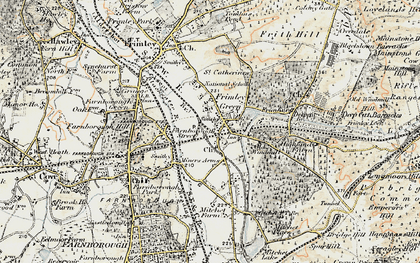 Old map of Frimley Green in 1897-1909