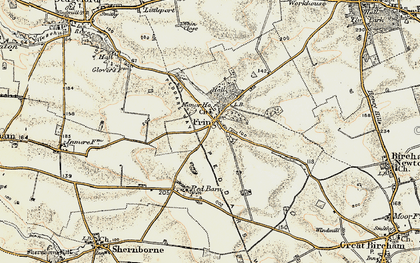 Old map of Fring in 1901-1902