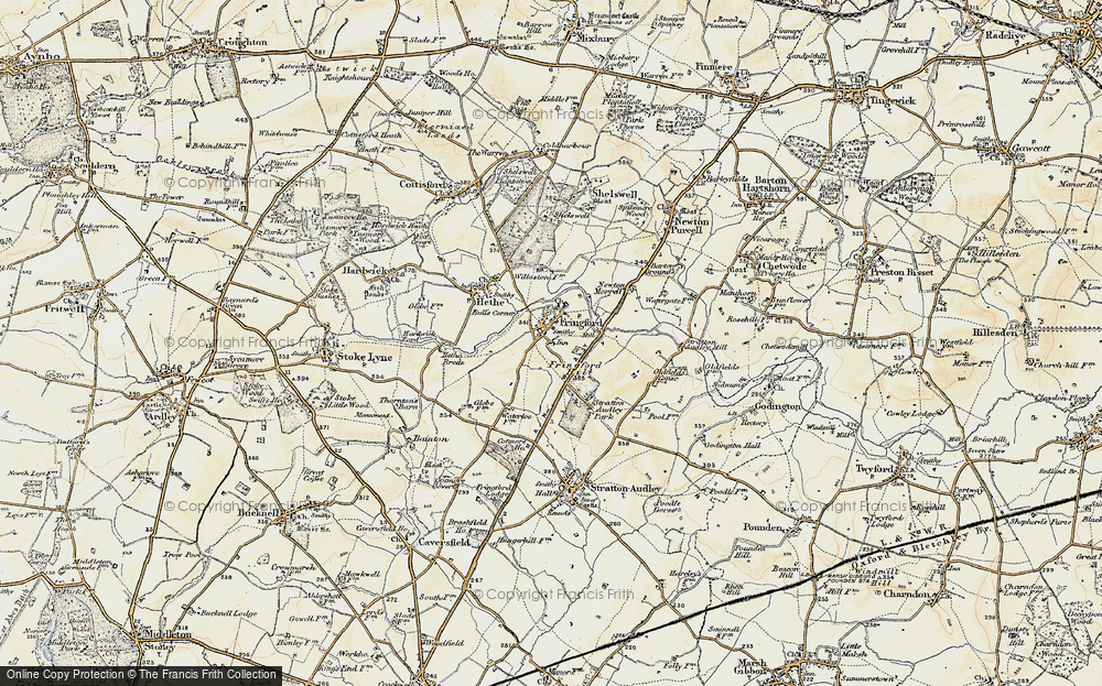 Old Map of Fringford, 1898-1899 in 1898-1899