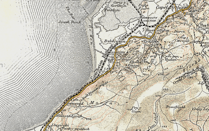 Old map of Afon Dyffryn in 1902-1903