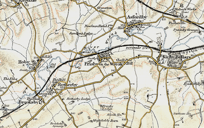 Old map of Bran Hills in 1902-1903
