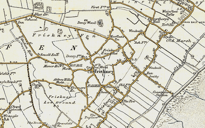 Old map of Friskney in 1901-1903