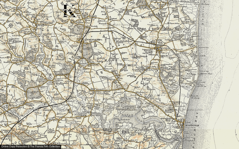 Old Map of Friston, 1898-1901 in 1898-1901