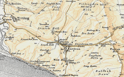 Old map of Friston in 1898