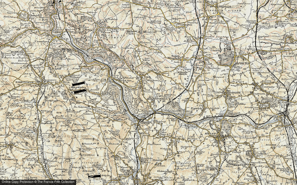 Old Map of Fritchley, 1902 in 1902
