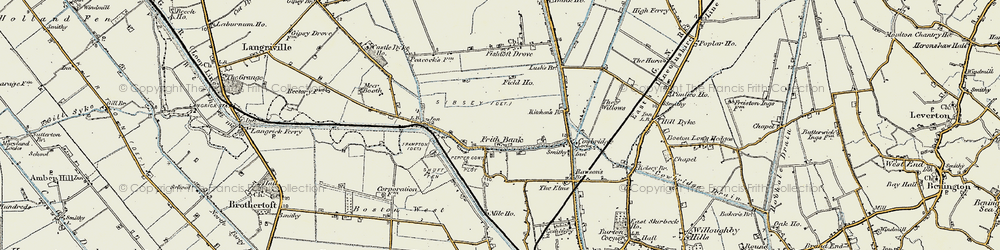 Old map of Frith Bank in 1901-1902