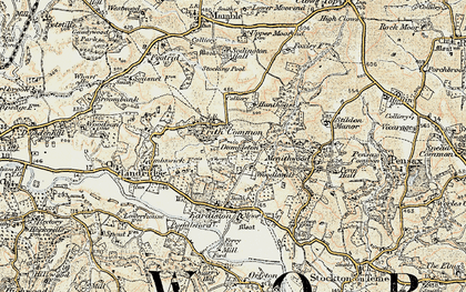 Old map of Frith Common in 1901-1902