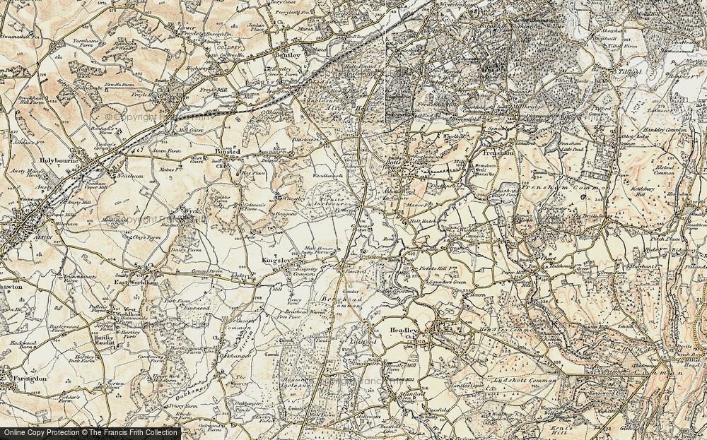 Old Map of Frithend, 1897-1909 in 1897-1909