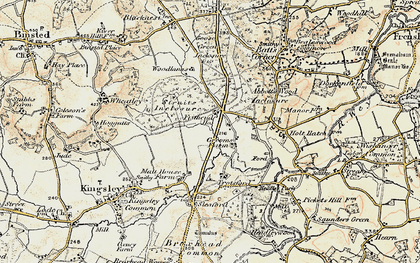 Old map of Frithend in 1897-1909