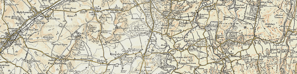 Old map of Frithend in 1897-1909