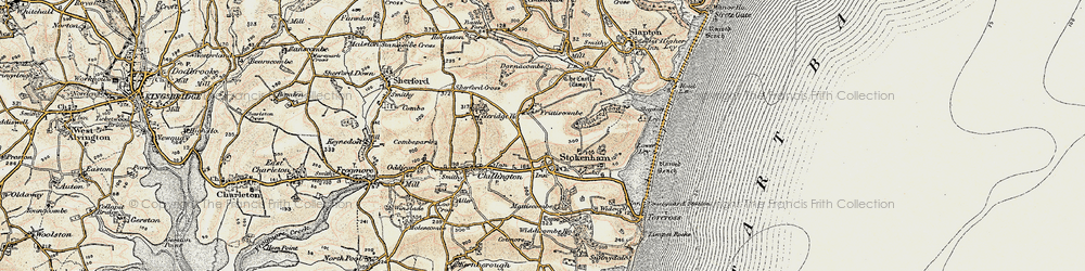 Old map of Frittiscombe in 1899