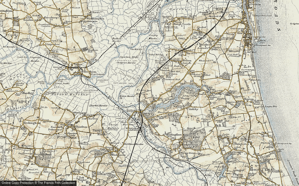 Old Map of Historic Map covering Bell Hill in 1901-1902