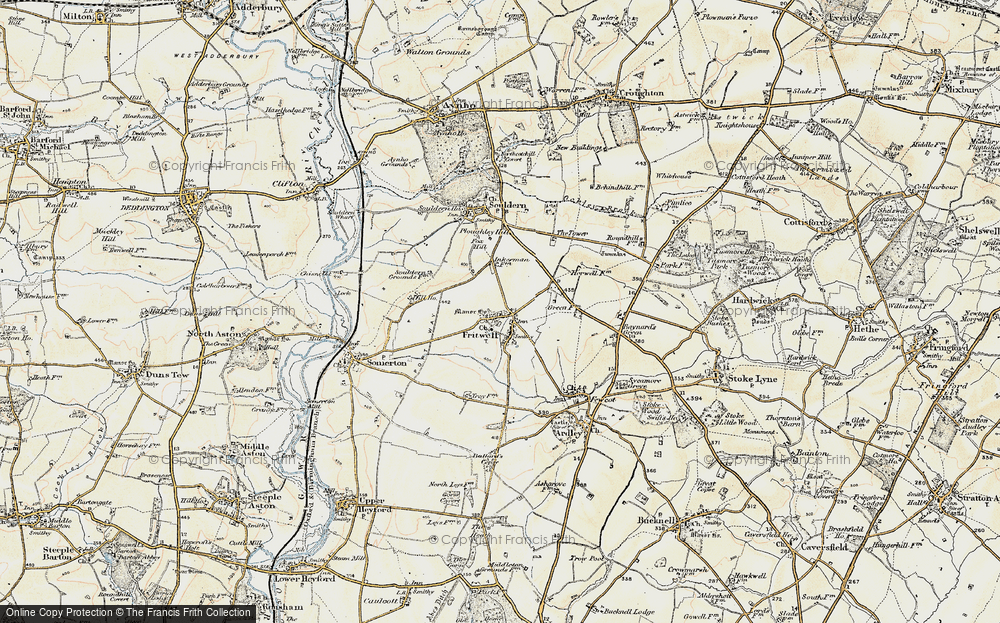 Old Map of Fritwell, 1898-1899 in 1898-1899