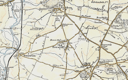 Old map of Fritwell in 1898-1899