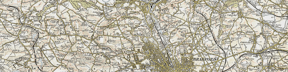 Old map of Frizinghall in 1903-1904