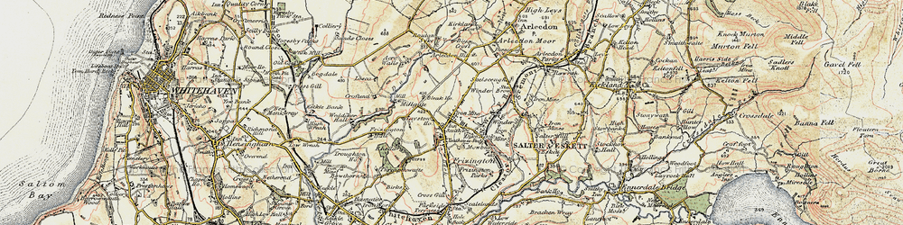 Old map of Acrewalls in 1901-1904