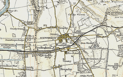 Old map of Frodingham in 1903
