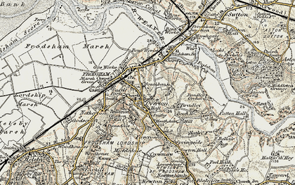 Old map of Frodsham in 1902-1903