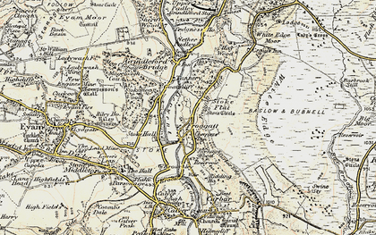 Old map of Froggatt in 1902-1903