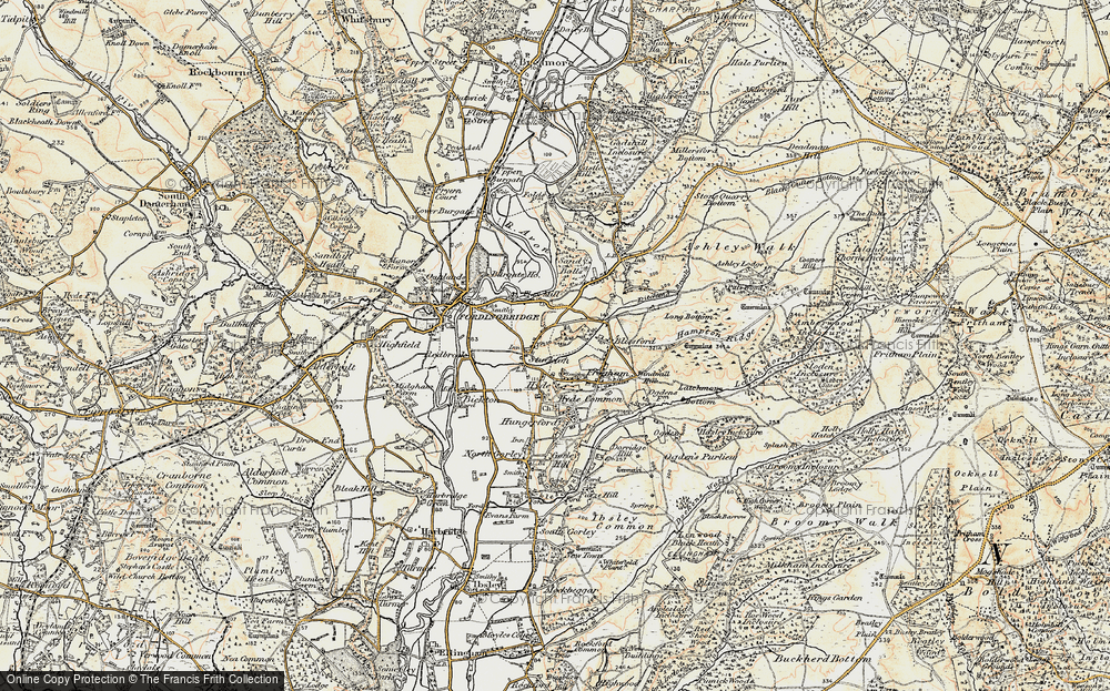 Old Map of Historic Map covering Hungerford in 1897-1909
