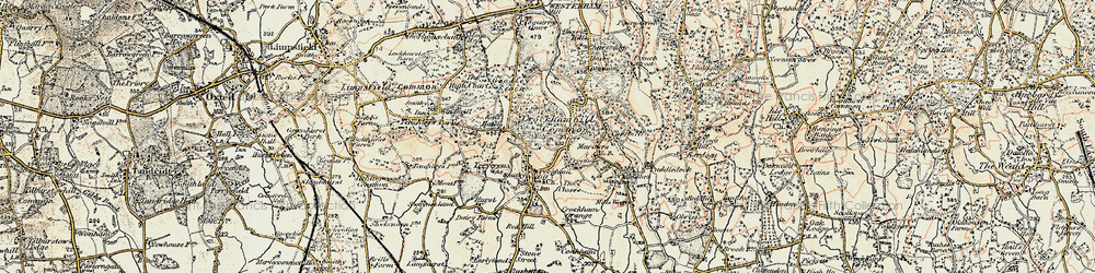 Old map of Froghole in 1898-1902