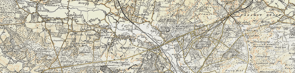 Old map of Frogmore in 1897-1909