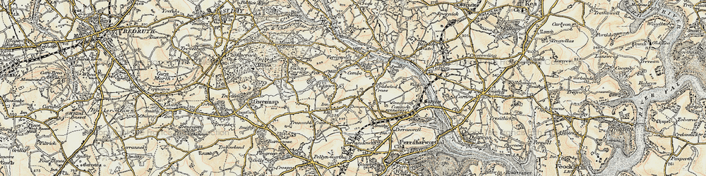 Old map of Frogpool in 1900