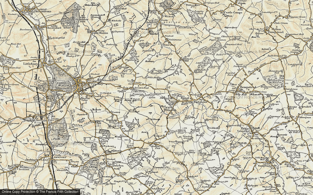 Old Map of Frogs' Green, 1898-1901 in 1898-1901