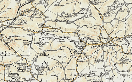 Old map of Frogs' Green in 1898-1901
