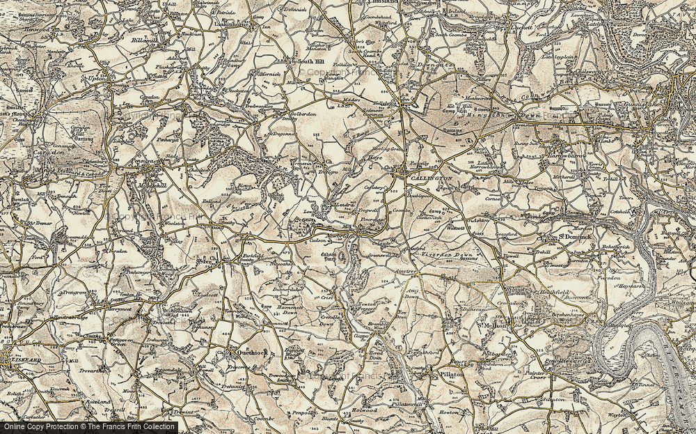 Old Map of Frogwell, 1899-1900 in 1899-1900