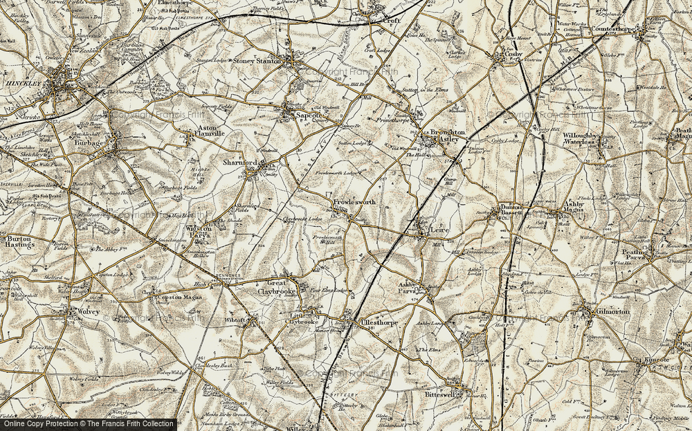 Old Map of Frolesworth, 1901-1902 in 1901-1902