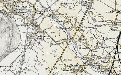 Old map of Fromebridge in 1898-1900