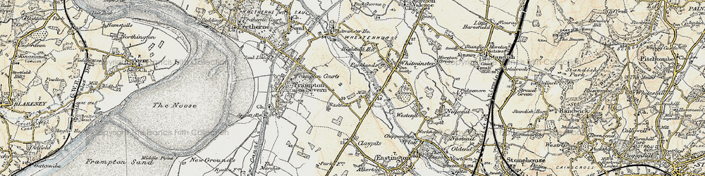 Old map of Fromebridge in 1898-1900