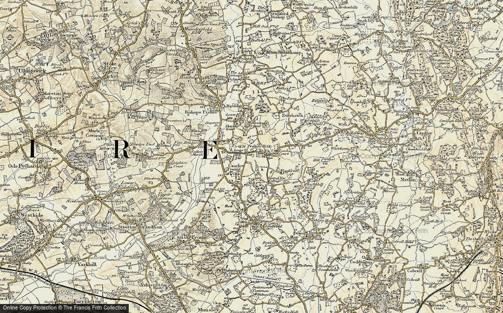 Old Map of Fromes Hill, 1899-1901 in 1899-1901