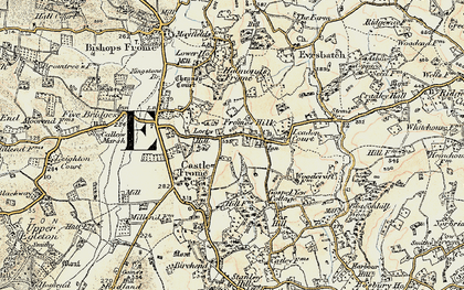 Old map of Fromes Hill in 1899-1901