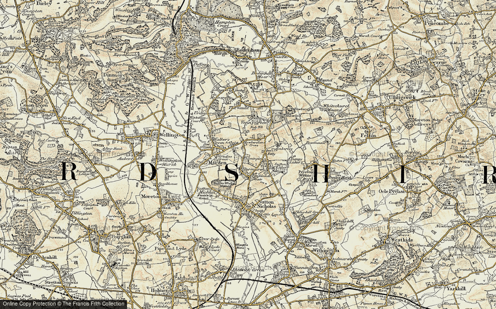 Old Map of Fromington, 1899-1901 in 1899-1901