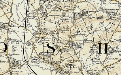 Old map of Fromington in 1899-1901