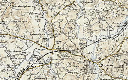 Old map of Fron in 1900-1903