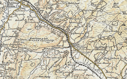 Old map of Ystrad in 1902-1903