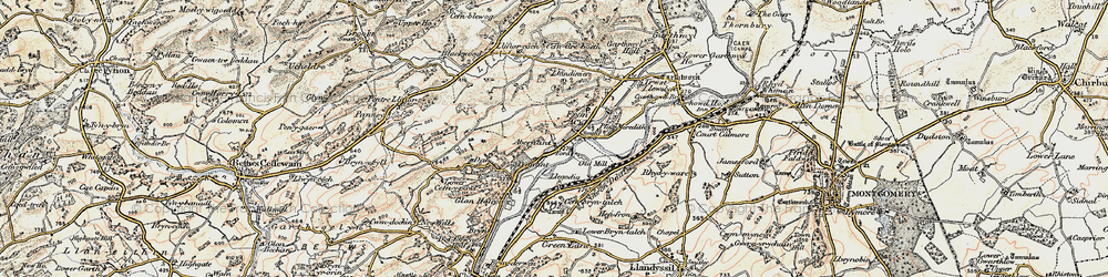 Old map of Fron in 1902-1903