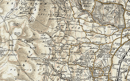 Old map of Fron-dêg in 1902-1903
