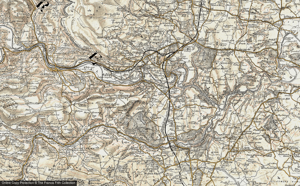 Old Map of Historic Map covering Blaenau Uchaf in 1902-1903