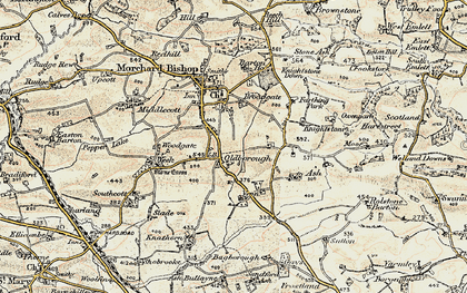 Old map of Barton House in 1899-1900