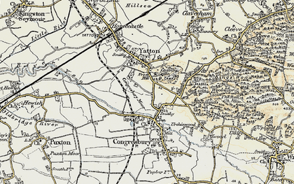 Old map of Frost Hill in 1899-1900