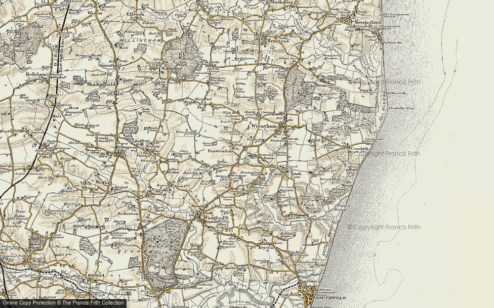 Old Map of Frostenden, 1901-1902 in 1901-1902
