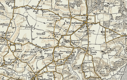 Old map of Frostenden in 1901-1902