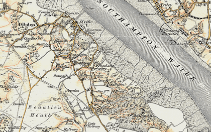 Old map of Frostlane in 1897-1909