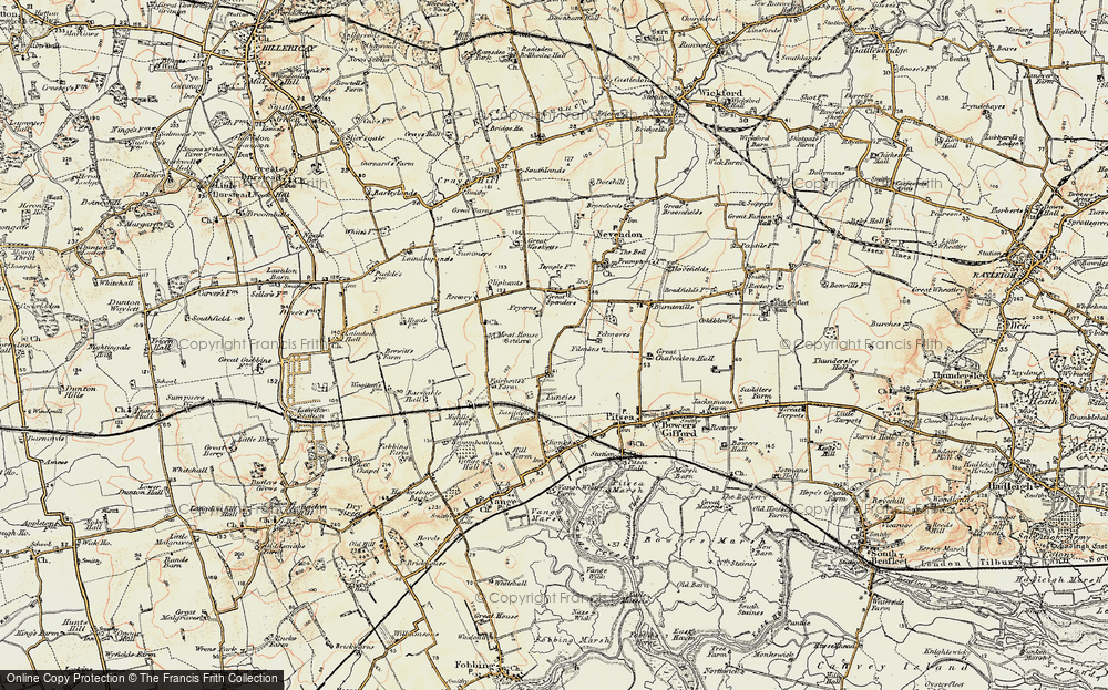 Old Map of Fryerns, 1898 in 1898