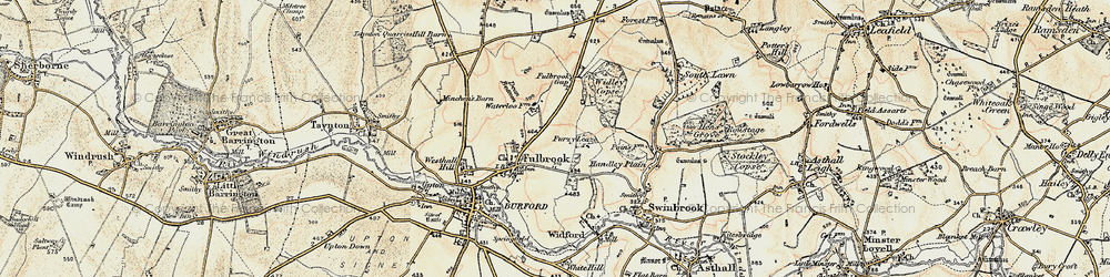 Old map of Widley Copse in 1898-1899